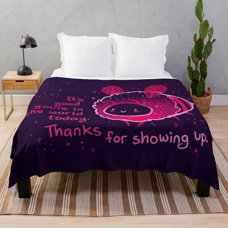 It's Good You're in the World Today Neon Bee Throw Blanket For Sofa