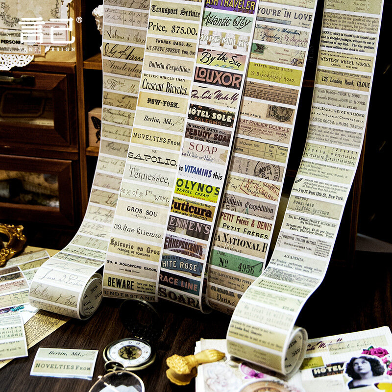 1 stücke/1lot Dekorative Klebebänder Vintage brief zeit Masking Tapes Scrapbooking DIY Papier Japanischen Aufkleber 2M