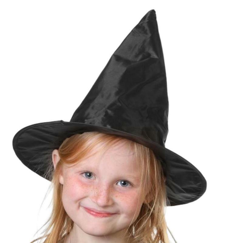 Topi Penyihir Halloween Topi Penyihir Hitam Dekorasi Kostum Penyihir Topi Penyihir Gantung Topi Penyihir Mengambang untuk Dekorasi Pesta Halloween
