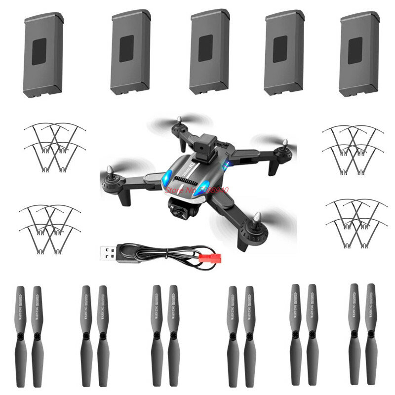 Evitar Obstáculos RC Drone, Fotografia Aérea, Peças de Reposição, Bateria, Hélice, Protect Frame, USB, K8, K18, 3.7V, 1800mAh