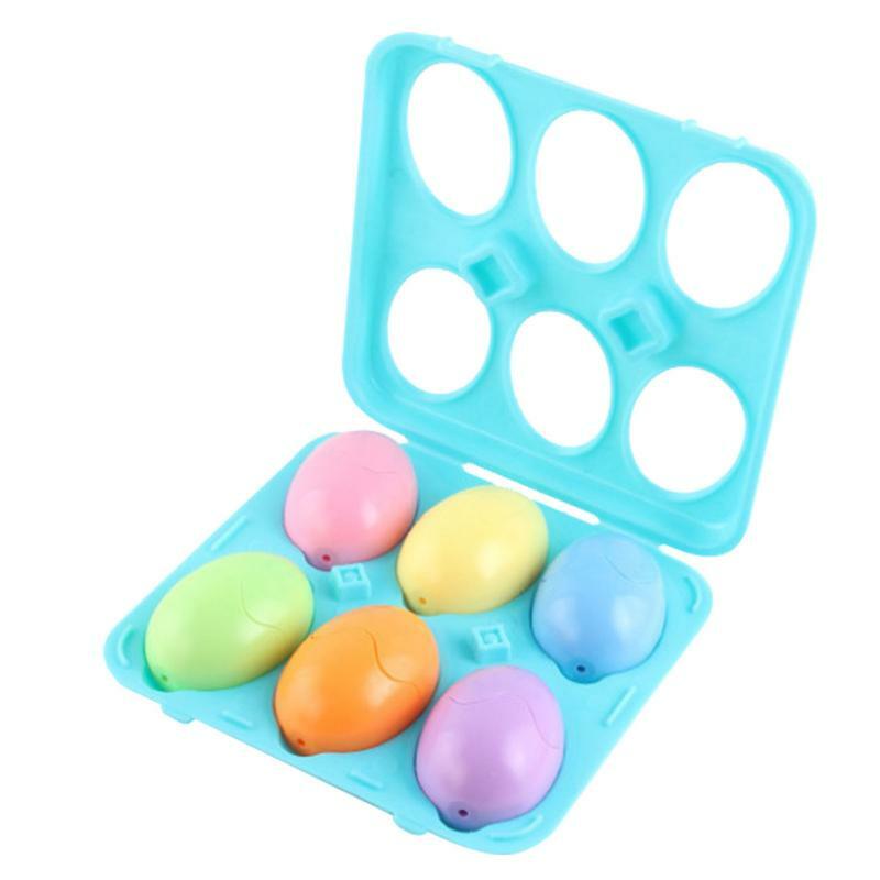Juego de huevos a juego para niños, juego de formas de huevo a juego, juego de rompecabezas, 6 piezas, huevos de Pascua, preescolar, motricidad fina