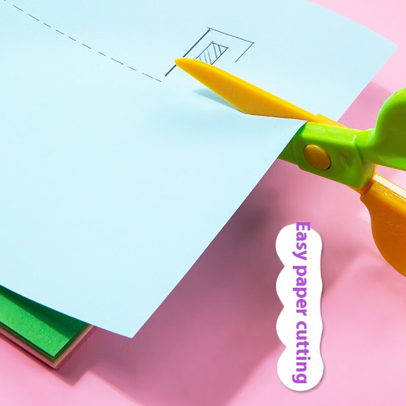 Kreatywne nożyczki bezpieczeństwa z okrągłą główką Kawaii koronka nożyczki karta zdjęcie narzędzia do rękodzieła papier do majsterkowania materiały biurowe szkolna