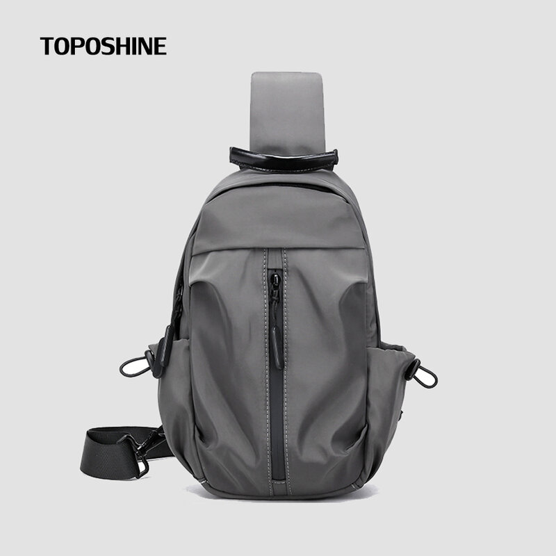 Toposhine-Bolso de pecho de tendencia callejera para hombre, bolso de hombro informal, elegante, ligero, para Fitness