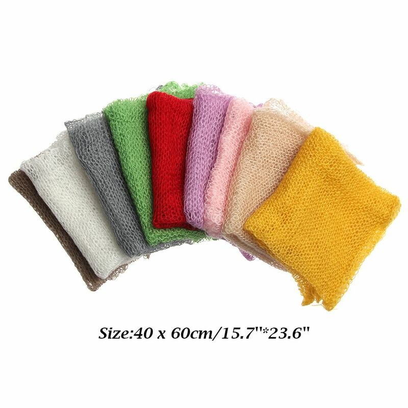 1pc Boys Girls Warm Winter Auxiliary Elastic Studio Shoot Blanket Baby Photography Props Stretch Knit Wrap Newborn Wrap