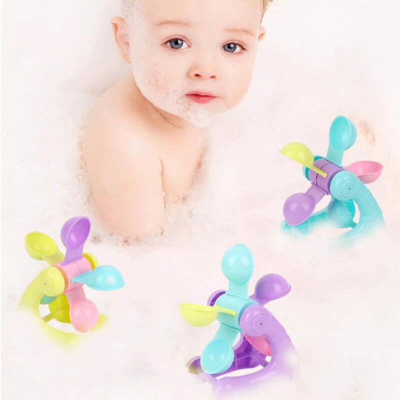 Grappige Waterrad Draagbare Goed Uitziende Lepel Vorm Mini Windmolen Babybadje Speelgoed Babybadje Speelgoed