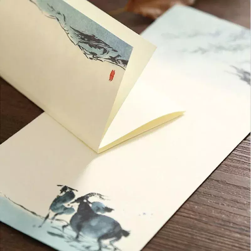 2/6 szt. Koperty w stylu Vintage z podkładkami pocztówkowe zaproszenia na przyjęcie weselne papier do pisania artykuły biurowe