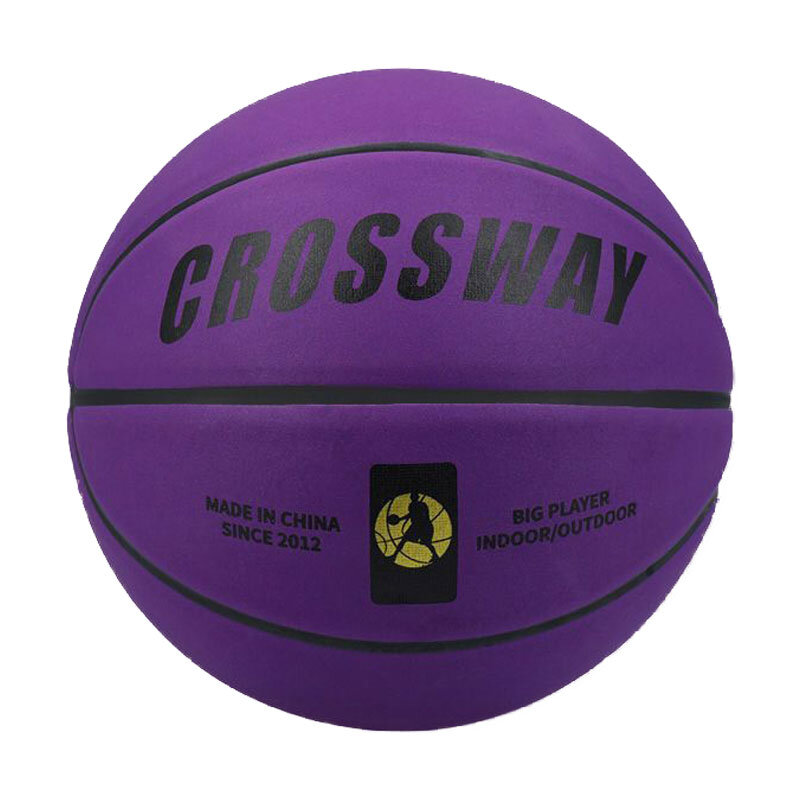 Microfibra macia basquete tamanho 7 desgastar-resistente antiderrapante impermeável ao ar livre & indoor profissional bola de basquete roxo