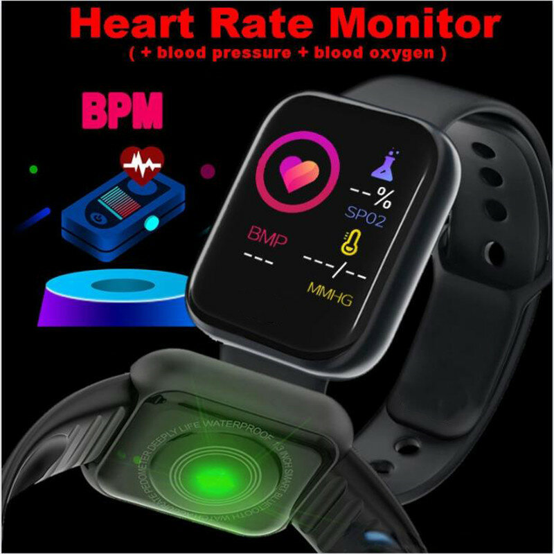 Bluetooth Smart Aangesloten Kind Fitness Tracker Digitale Horloge Y68 Smartwatch Voor Mannen Vrouwen Kinderen Waterdichte Horloges Montre