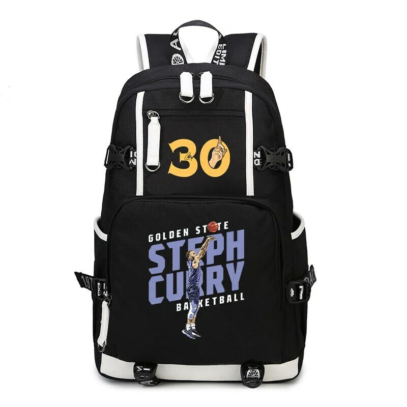 Curry avatar mochila escolar impressão, saco de viagem ao ar livre, adequado para meninos e meninas