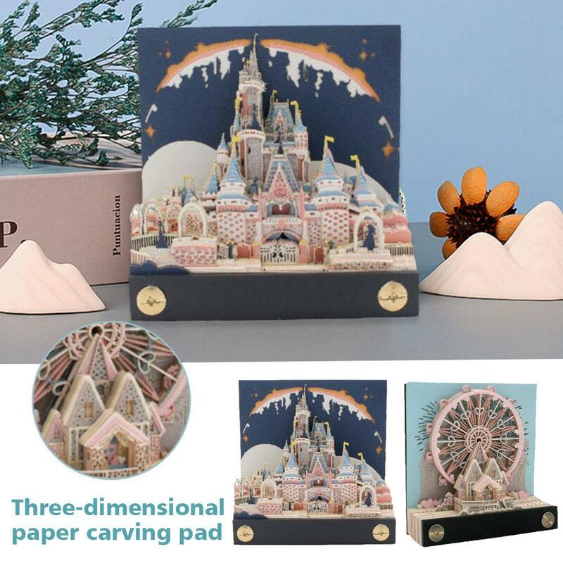 1PC Paper Carving Calendar Three-dimensional Pad Table New Desk With 2024 Magic Calendar Weekly Calendar Box 3D Gifts Notep T2S3