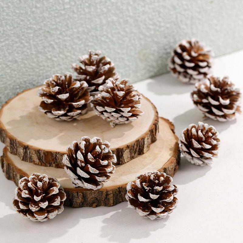 Pineapple Christmas Wreath Making Supplies DIY Pineapple Decorations Natural Christmas Holiday Decoration Creative Frosted G1F4
