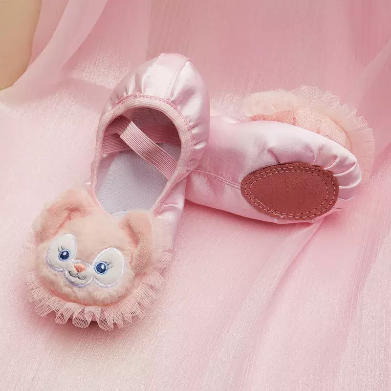Sepatu balet anak perempuan, baru lucu putri Beruang sepatu dansa balet dengan desain cakar kucing untuk anak perempuan