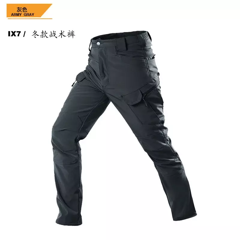 Celana olahraga pria, Ix7 luar ruangan kerja longgar tahan air mewah Multi tas tahan aus hangat dan agresif