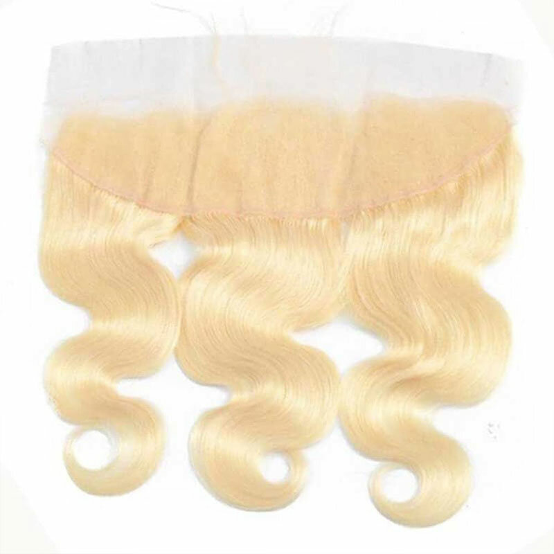13 x 4 Ear to Ear Frontal Lace Closure Body Wave HD Transparent Lace Frontal With Baby Hair #613 Blonde Color
