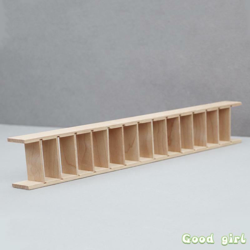 1/12 Miniatur möbel Holzleiter treppen für Puppenhaus hand gefertigte 3D-Treppen einfaches Modell so tun, als würde Spielzeug zubehör spielen