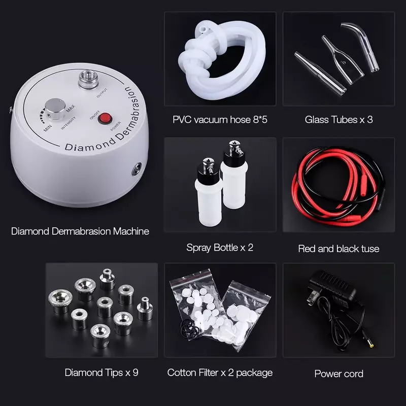 Professional 3 in1 Diamond Microdermabrasion Machine Water Spray Exfoliation Beauty Machine Removal Wrinkle Facial Peeling Tools