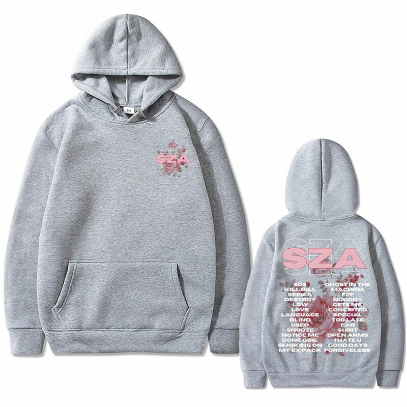 Rapper SZA SOS Stadium Tour 2024 Graphic Hoodie Men Women Hip Hop Fashion Vintage Hooded Sweatshirt Male Loose Oversized Hoodies