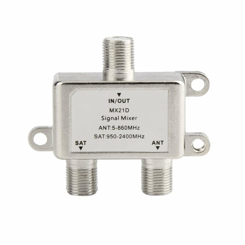 SAT/ANT Diplexer 950-2400MHz 케이블 및 위성 TV 신호 하이브리드 분배기, 위성 분리 및 신호 위성 분배기