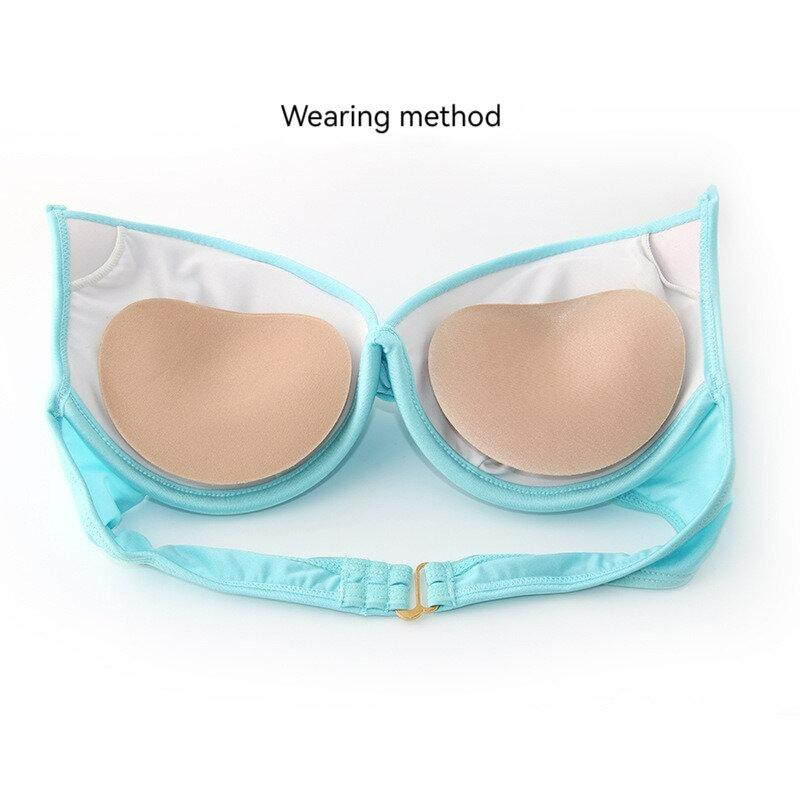 Coussinets de poitrine invisibles auto-adhésifs pour soutien-gorge, éponge respirante, rembourré, petit buste, bikini de maillot de bain, 1 paire