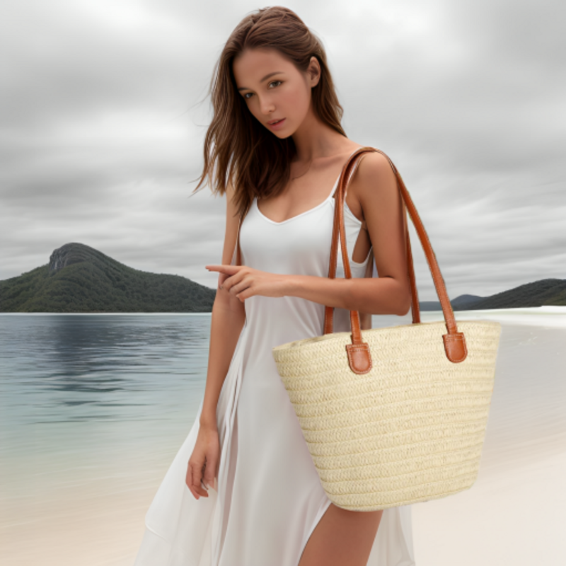 Spring NEW Straw Bag Womens Straw Beach Bag Crossbody Shoulder Bags Vacation Purse Straw Purse for Summer