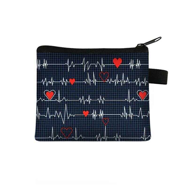 Mini Nurse Angel Elektrokardiogramm Gedruckt Medizin Lagerung Tasche Hause Medizin Pille Aid Kit Medizin Notfall Kit Organizer