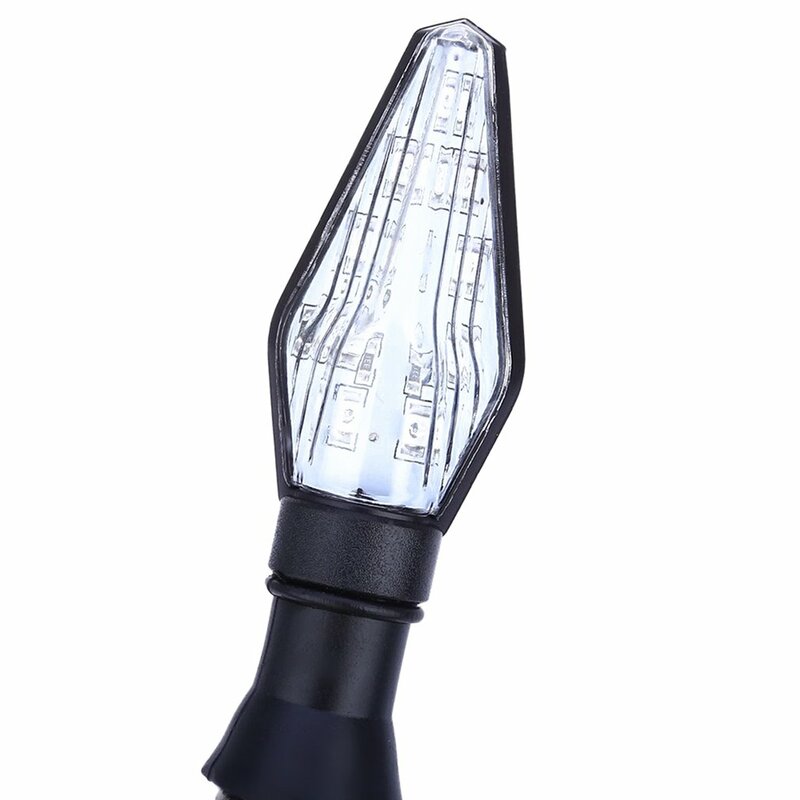 Luz de señal de giro de 2 piezas, iluminación de doble cara, bombillas LED superbrillantes de 12V para motocicleta, todoterreno