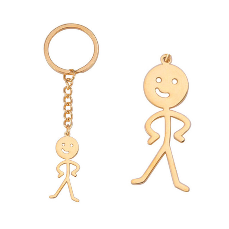 Трендовый Забавный брелок золотого цвета в форме крупного пальца, милая школьная сумка 2024, подвеска для автомобильного ключа, брелок в подарок для пары