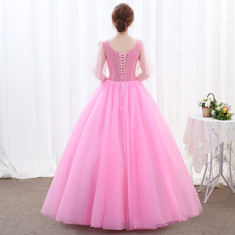 Elegant Ball Gown Women Quinceanera Dresses Tulle Appliques Tulle Prom Birthday Party Gowns Formal Occasion