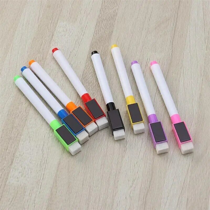 8 Stuks Draagbare Duurzame Multi-Functionele White Board Markers Magnetische Whiteboard Pen Voor Kleuters Kinderen Baby