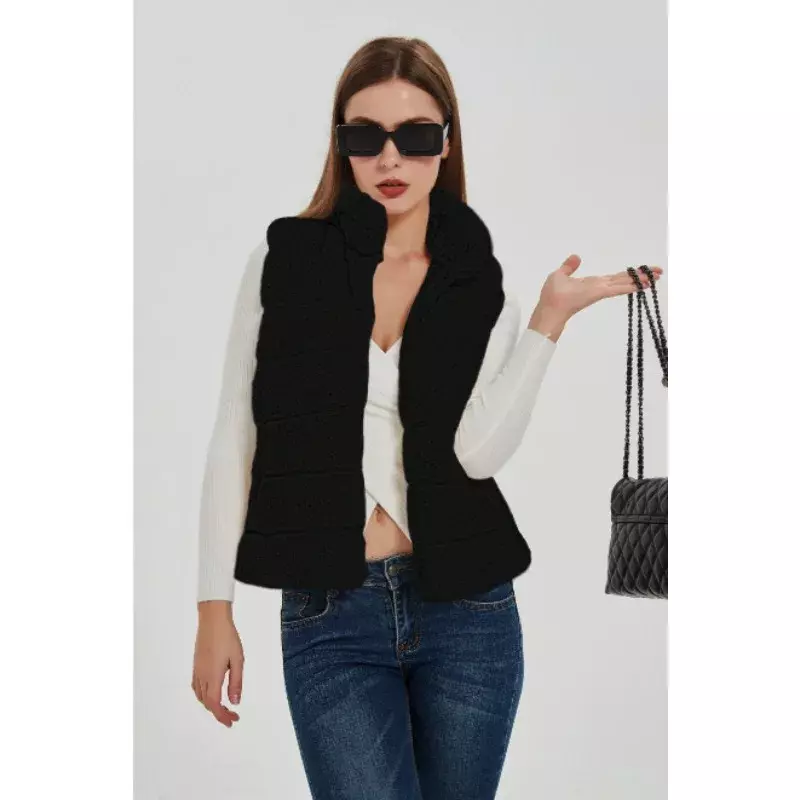 Winter Women Luxury Sleeveless Fur Cardigan Coat Faux Fur Vest Warm Coat Lady Casual Fur Jackets Elegant Outwear