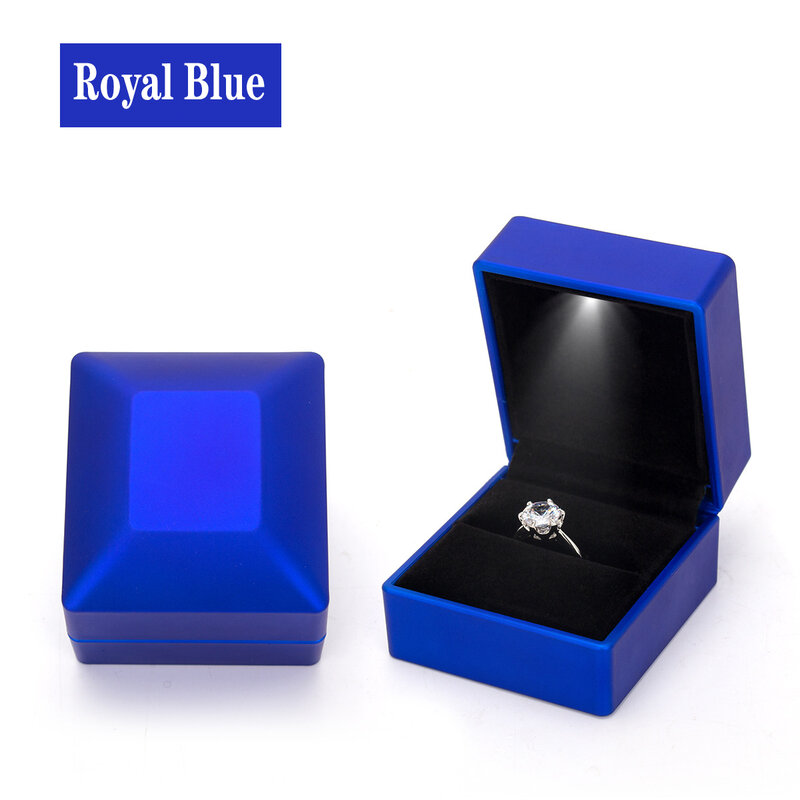 Prezzo all'ingrosso LED illuminato orecchino anello confezione regalo diserbo anello di fidanzamento gioielli Dispaly