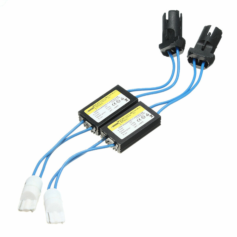 T10 Canbus Cable 12V LED avviso Canceller Decoder 501 T10 W5W 192 168 luci auto nessun errore Canbus OCB resistenza di carico 1pc
