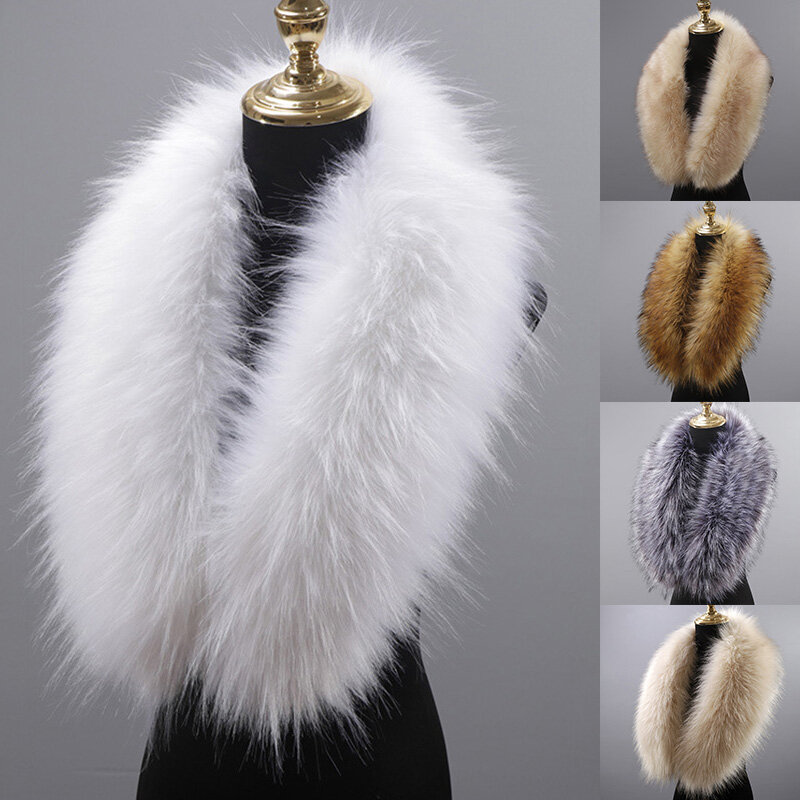 Faux Fur Collar For Women Men Imitation Fur Scarf Autumn Women's Winter Collar Promotion Woolen Windbreaker Decoration