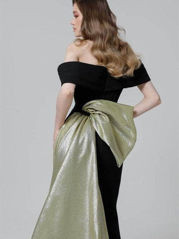 Elegant Satin Evening Gown 2024 Classic Off-The-Shoulder Strapless Gowns Simple A-Line Prom Party Dress Vestidos De Novia