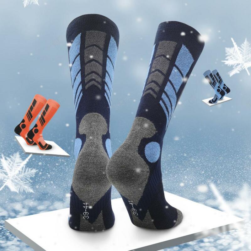 Calcetines de esquí hasta la rodilla para hombre y mujer, medias térmicas de secado rápido, para snowboard, escalada y senderismo, 1 par