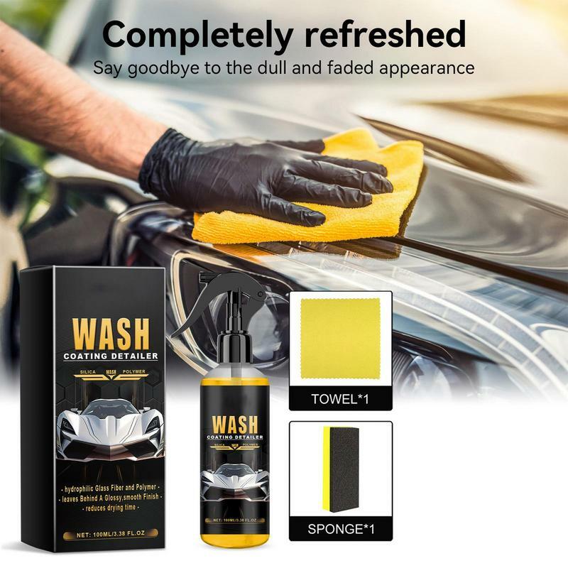 Limpiador y removedor de película de aceite de espuma de lavado de coche, limpiador protector de coche para un brillo y rendimiento mejorados