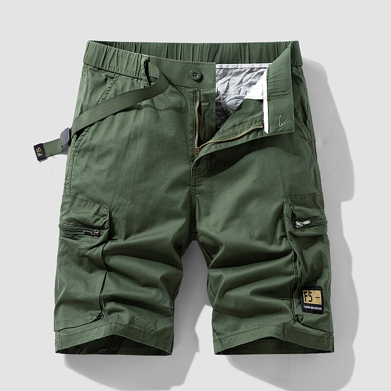 New Summer Men Fashion Cargo Cotton Solid Shorts Mens pantaloni Bermuda Multi-Pocket Shorts uomo primavera Casual Joggers Shorts uomo