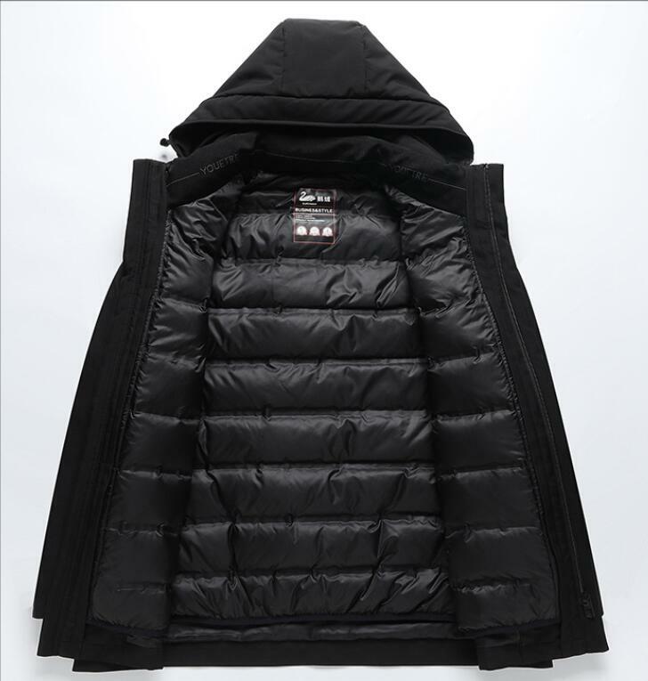 フード付きメンズジャケット,取り外し可能な裏地付きジャケット,ファッショナブルなスタイル,冬,2023