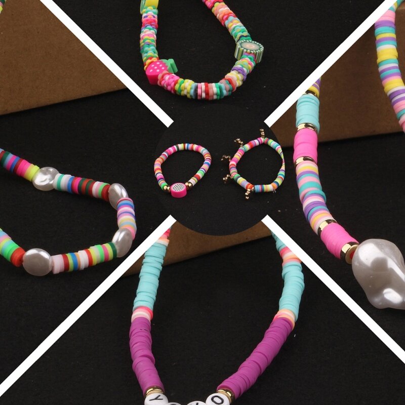 Набор из 24 бусинок смешанной формы для самостоятельного изготовления ожерелья, браслетов, набор для рукоделия