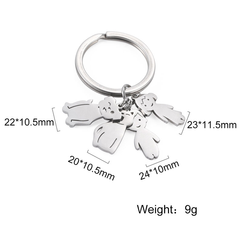 Child Mother Day Kid Personalized Keychain Custom Name Key Chain Boy Girl Dog Cat Gift for Women Men Family Mom Dad Jewelry