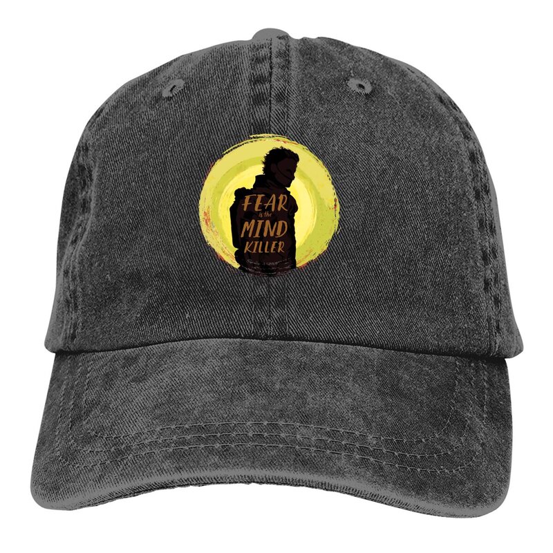 Topi koboi Fear is the Mind-Killer topi wanita pelindung matahari topi bisbol Film Dune Sci sci-fi topi Trucker ayah