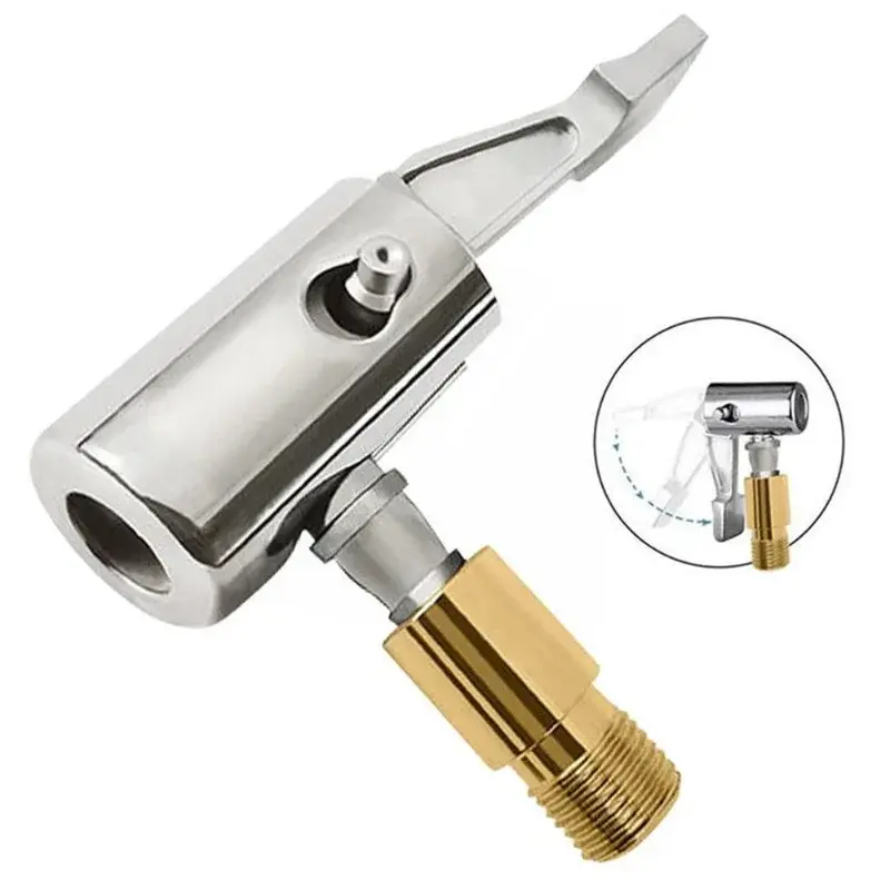 Car Tire Nozzle Clamp Portable Inflatable Pump Connector for Tyre Air Chuck Compressor Hose Repair Valve Adapter Clip