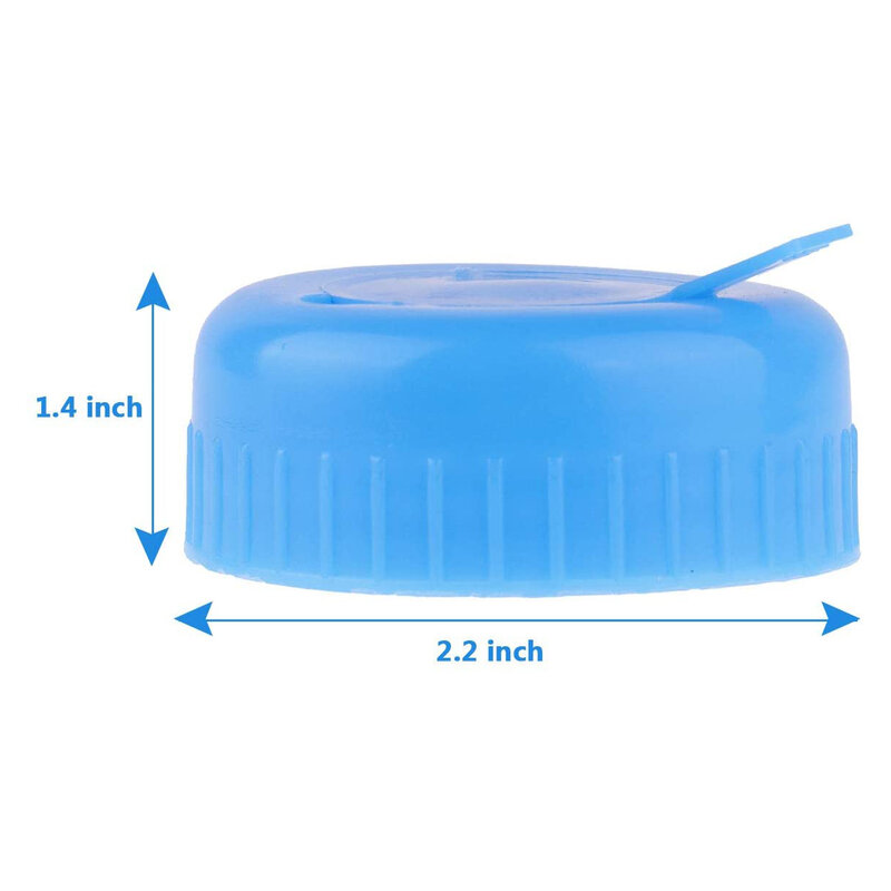ฝาโถใส่น้ำ5แพ็คฝากระบอกน้ำพลาสติกแกลลอนสีน้ำเงินสำหรับเปลี่ยนฝาขวดกระบอกน้ำอุปกรณ์รั่วฟรี