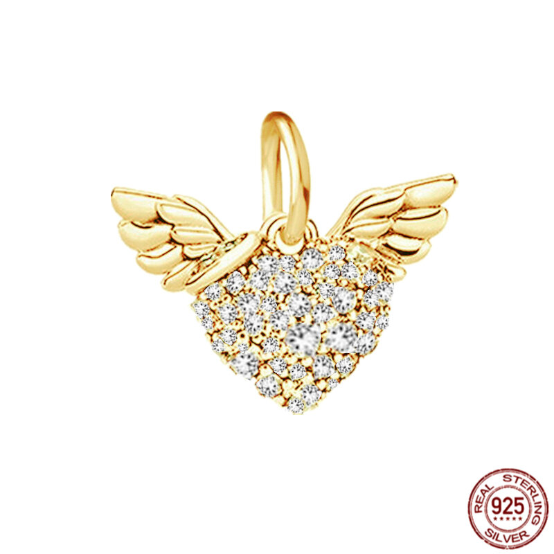 Breloques pendantes en argent regardé 925 pour femme, série plaquée or, perles adaptées au bracelet Pandora original, cadeau de bijoux à la mode bricolage, offre spéciale