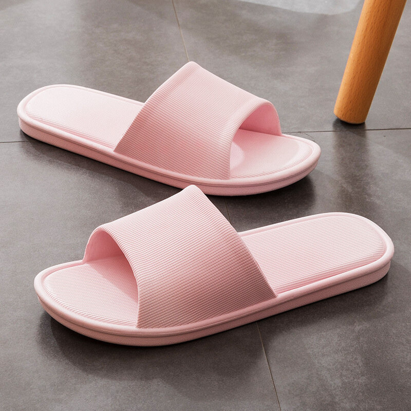 Home Non-Slip Soft Bottom Bathroom Breathable Hollow Couple Unisex Slippers