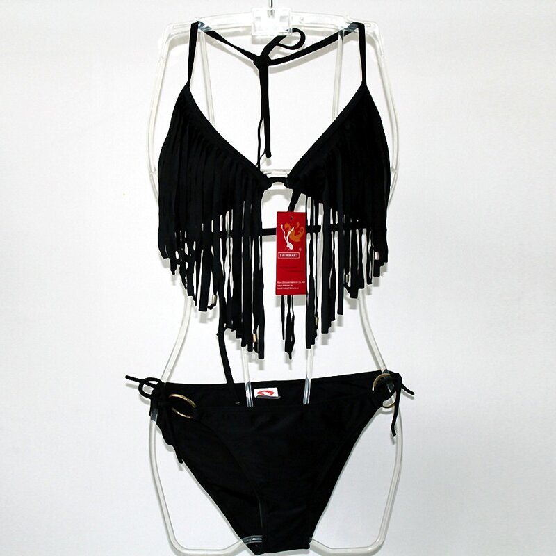 Bikini swimsuit with tassel for women, high quality clothing, fashion elements, new