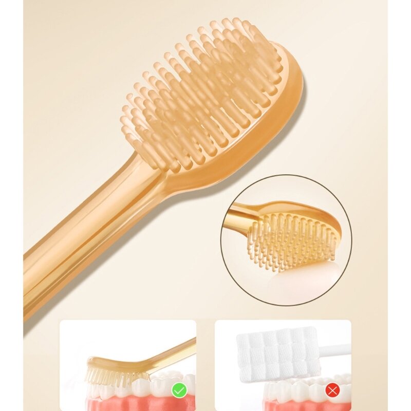 Escova cuidados dentários escova limpeza dentes silicone escova cerdas macias escova língua qx2d