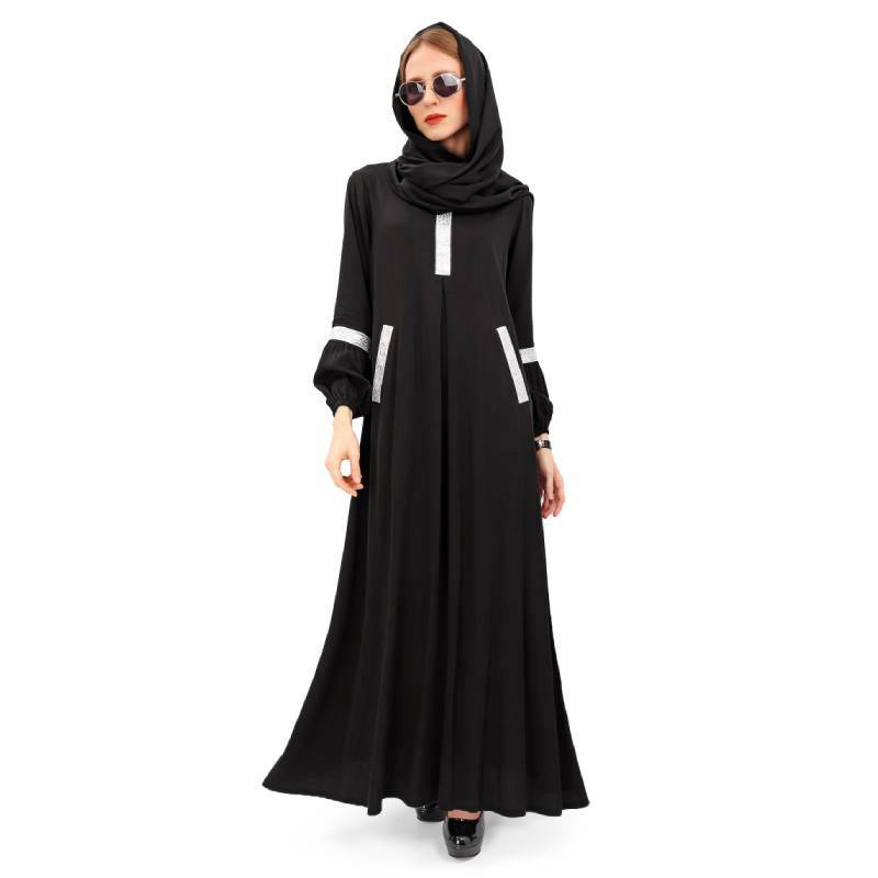 دازكوس-فستان إسلامي للنساء ، عبايات بأكمام طويلة مع حجاب ، على طراز دبي ، عربي