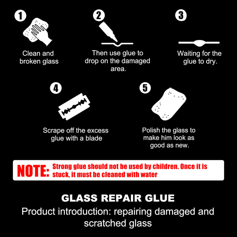 Nieuwe Voorruit Gebarsten Reparatie Tool Auto Venster Telefoon Scherm Reparatie Kit Glas Uithardende Lijm Auto Glas Kras Crack Herstellen