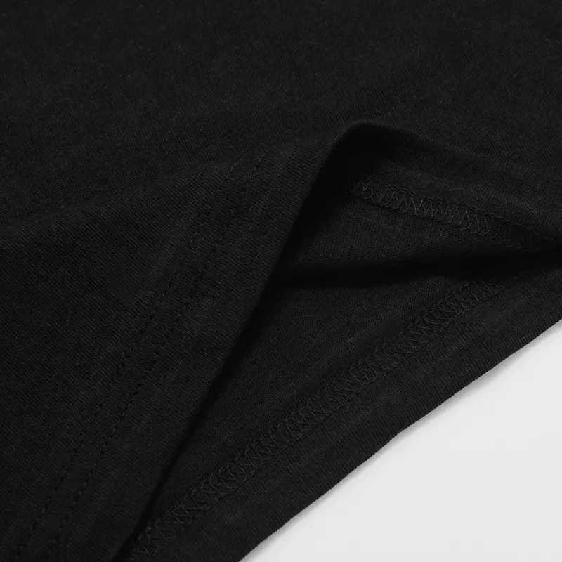 2023 gorąca wyprzedaż letnia prawdziwa 100% bawełna artystyczna madryt Logo czarna koszulka męska z krótkimi rękawami fajna koszulka hiphopowy sweter T-Shirt